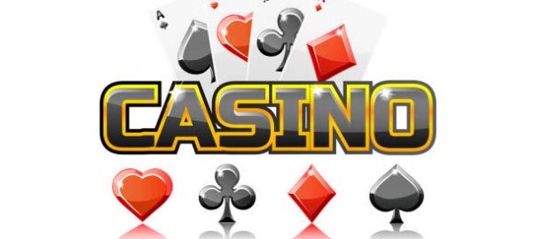 Vector logo text casino and Playing cards, For Ui Game element